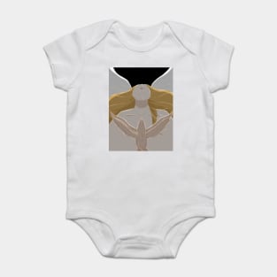 Free Bird Woman Outline Free Hand Drawing Baby Bodysuit